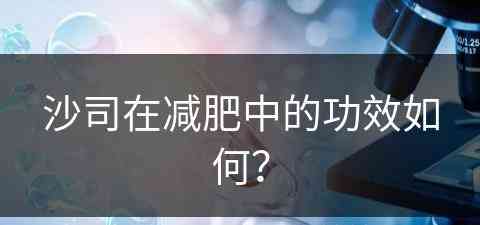 沙司在减肥中的功效如何？(沙司在减肥中的功效如何使用)